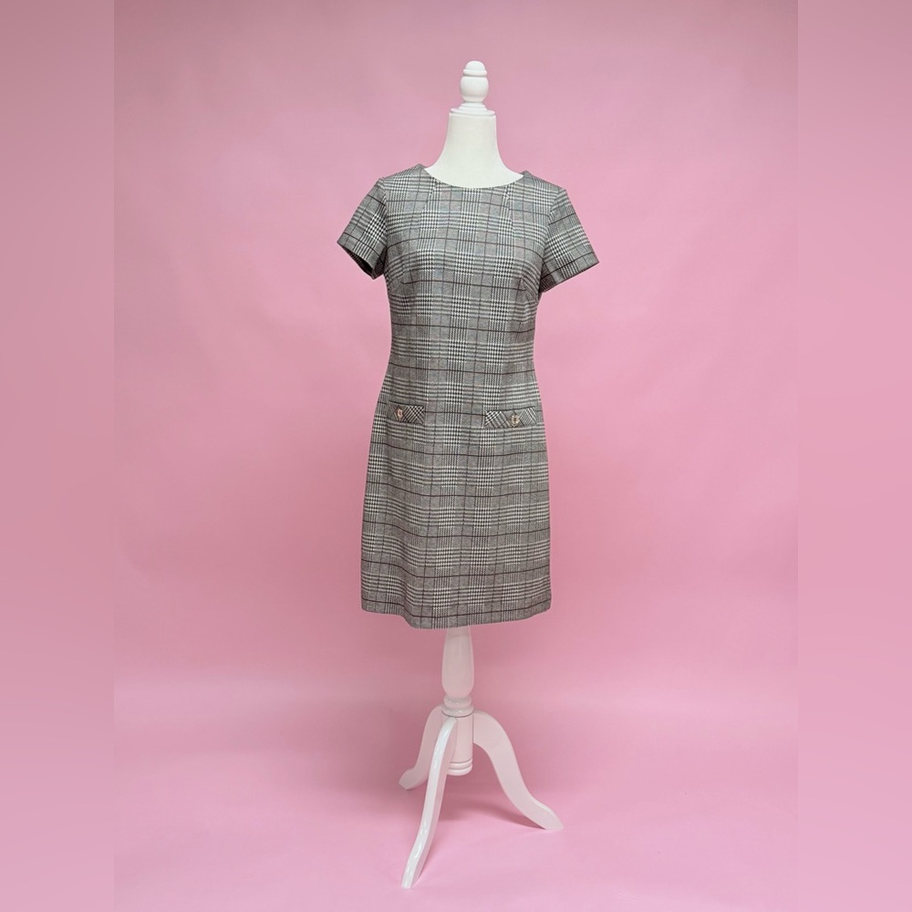 Tommy Hilfoger Plaid Short-Sleeve Sheath Dress